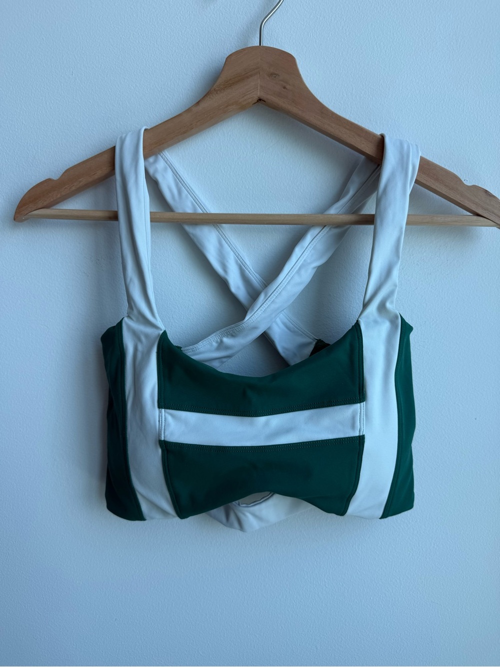 Scout Athletic Force of Nature Green & White Stripe Sports Bra